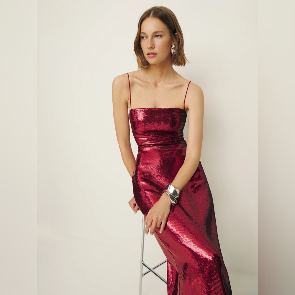 Reformation Frankie Dress - Red